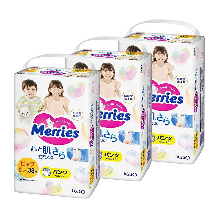 KAO Merries XL婴儿纸尿裤超值装，盒装