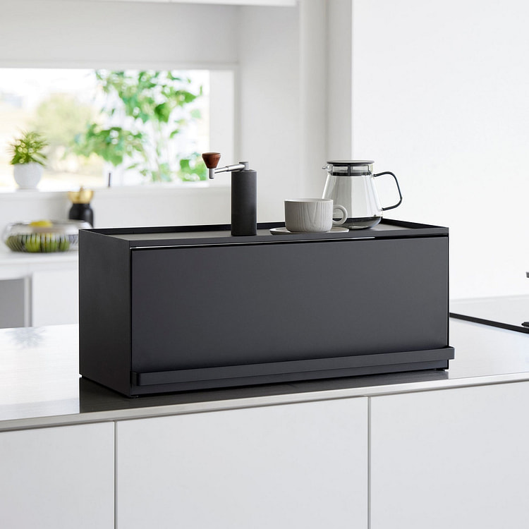 Front-Opening Countertop Storage Rack- Steel Black