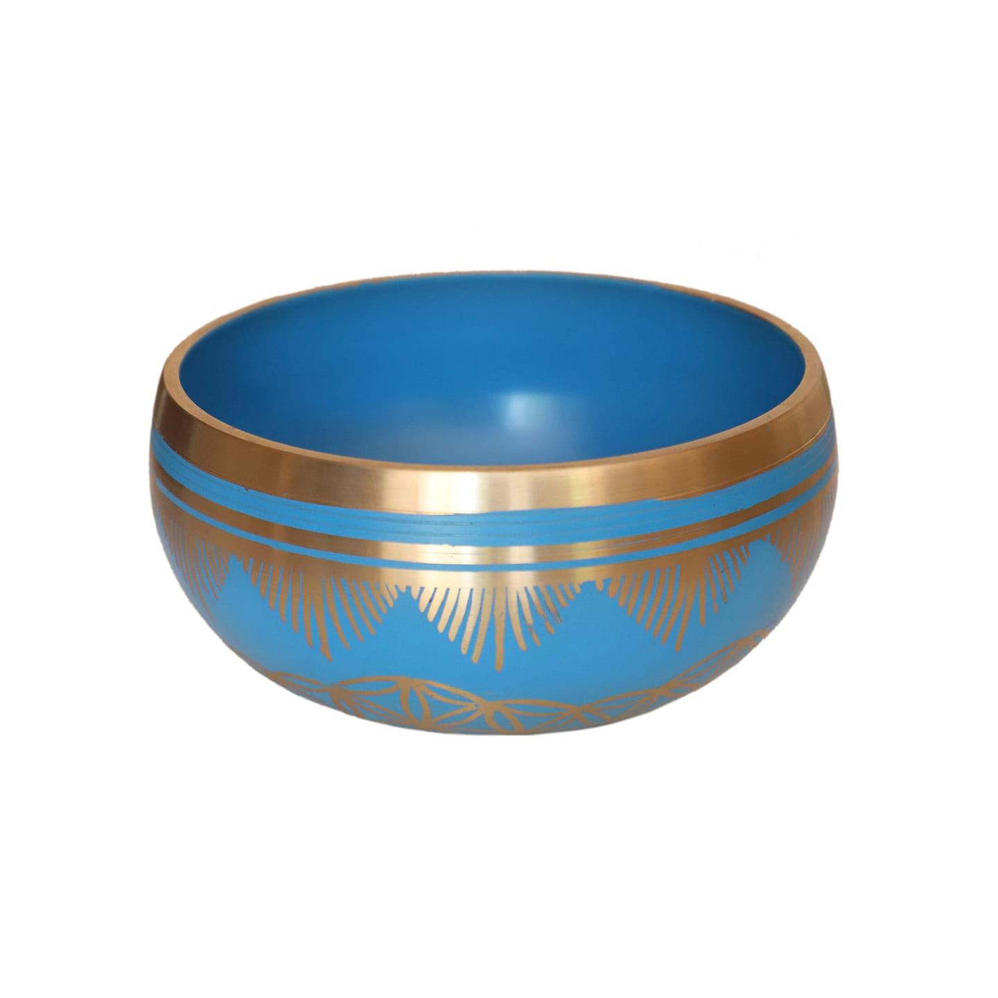 Cottage Handicraft, Throat Chakra – Blue coloured Tibetan Singing Bowl 1 count
