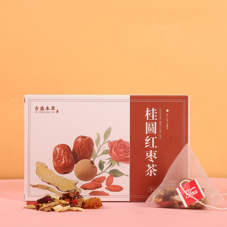 Longan Red Date Rose Herbal Tea Bags 1 box