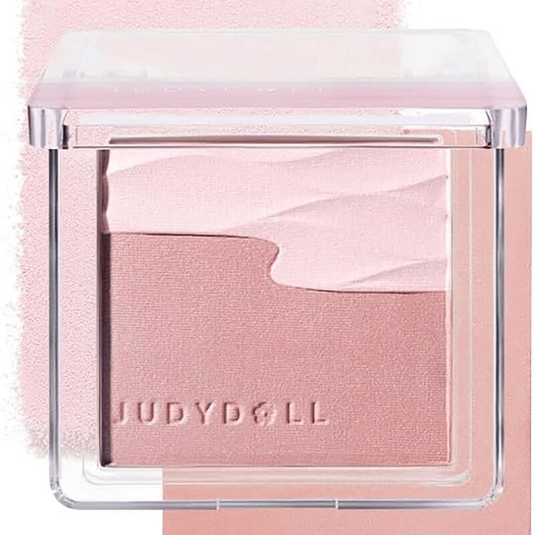 橘朵水缎腮红双色盘提亮高光清透 #03 粉紫丁香色 1 份