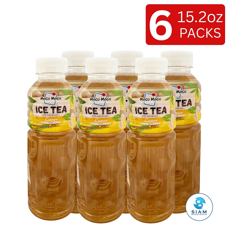 (6-Pack) Mogu Mogu Lemon Ice Tea with Nata de Coco 6 count
