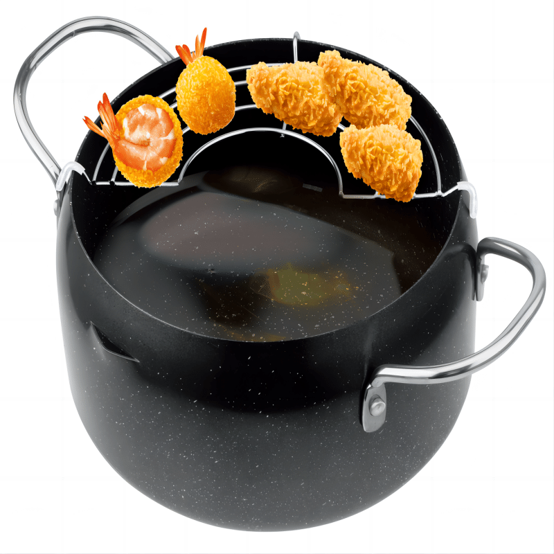 Qing Exhibition Tempura Maifan Stone Non-stick Deep Fryer 1 count