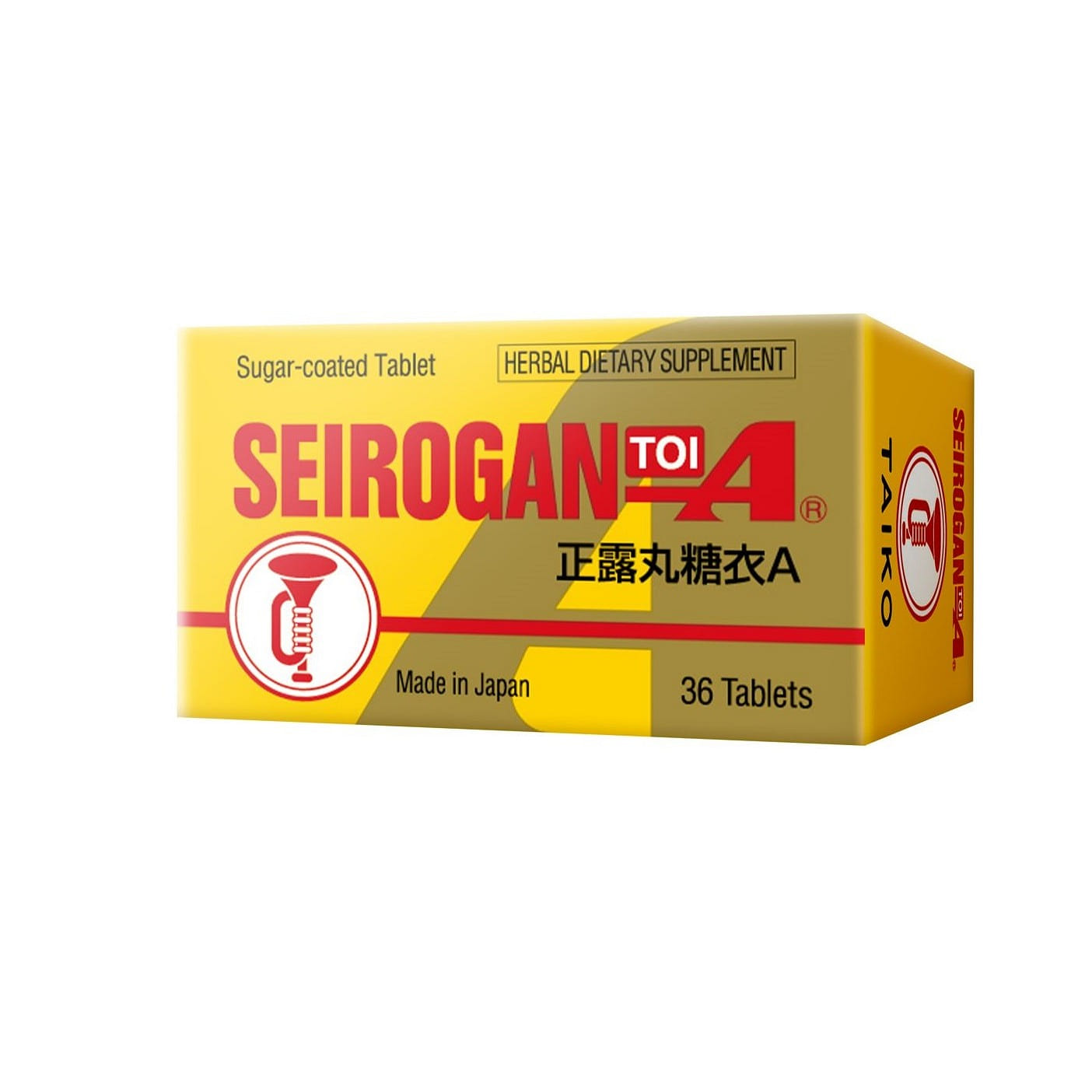 Trumpet Brand Seirogan TOI-A, 36 ct (Sugar Coated) 1 bottle