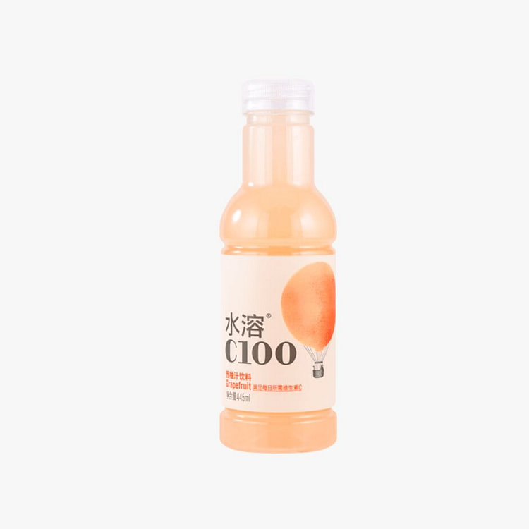 农夫山泉 水溶C100 果汁饮料 西柚味445ml 1 瓶