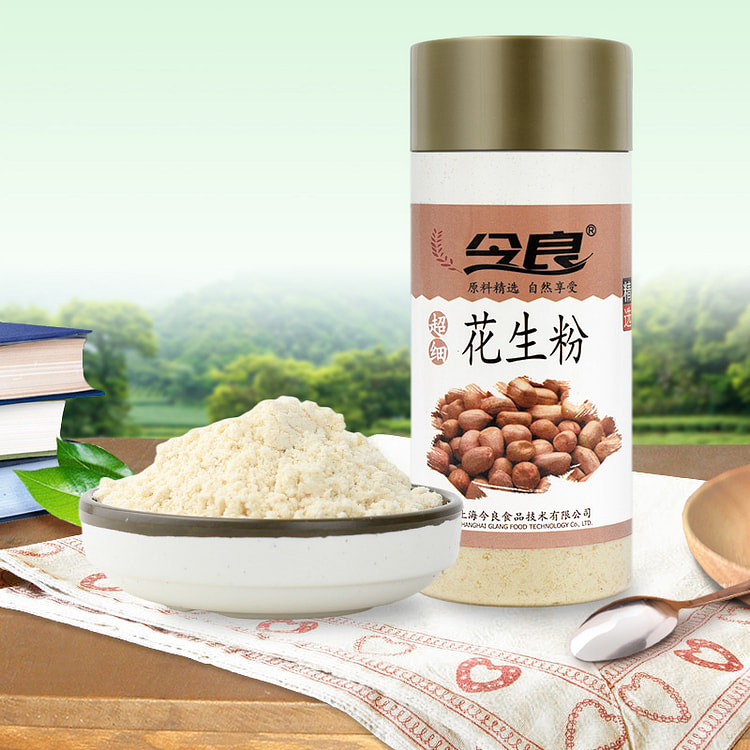 今良 超细花生粉磨粉可冲饮代餐花生 200g*1罐