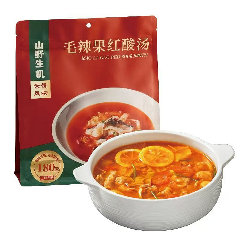 Shanyeshengji Maolaoguo Red Sour Soup 75g (300g) 4 pack