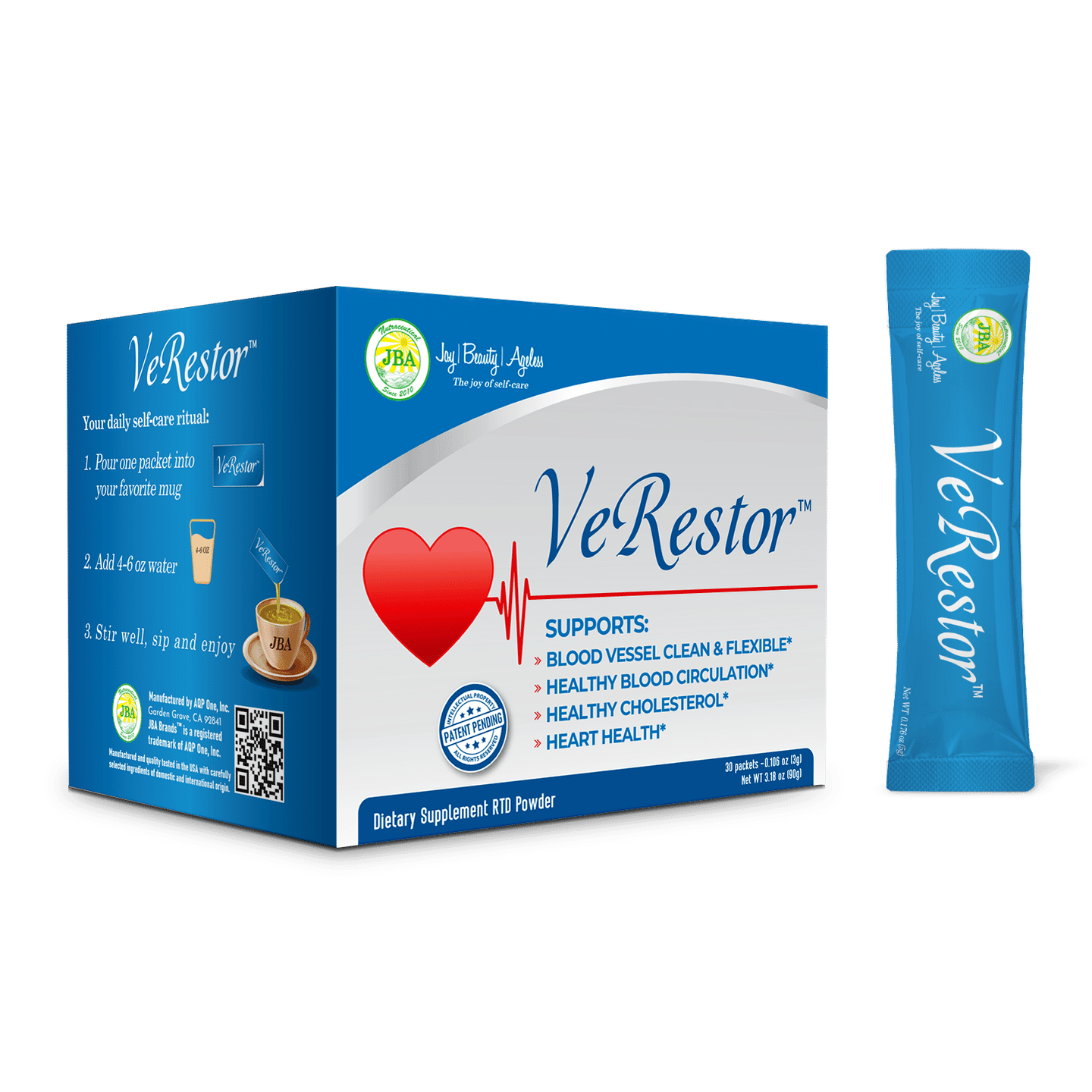 JBA VERESTOR Powder to Support Healthy Cholesterol 30 each