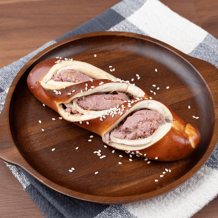 树莓奶酥碱水面包  1个 1 份