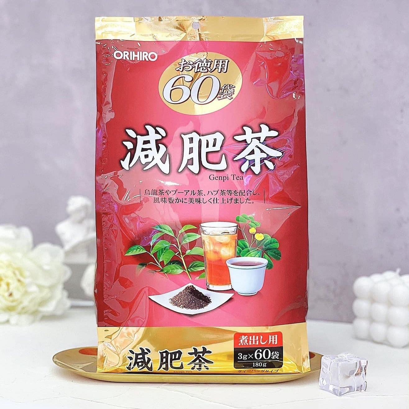 Trà Orihiro Genpi Giảm Mỡ 3g x 60 gói 180 g