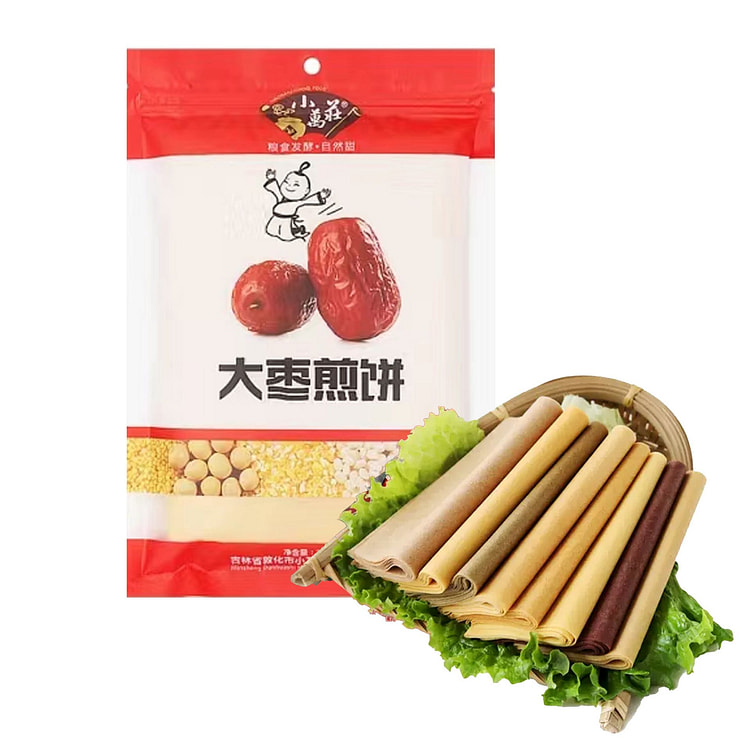 小万庄 红枣煎饼【东北纯手工】【粗杂粮大煎饼】【五谷杂粮软煎饼】