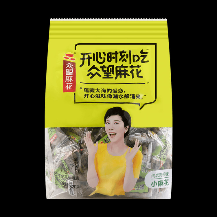 [中国直邮]众望 一口脆小麻花 | 海苔味 512g:一口咬下,邂逅海苔鲜香与麻花酥脆的美妙碰撞