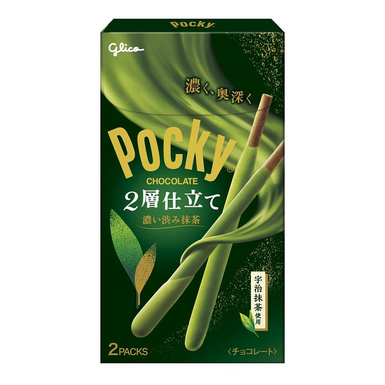 格力高 百奇 双层浓郁 宇治抹茶 巧克力棒 2袋 1 份