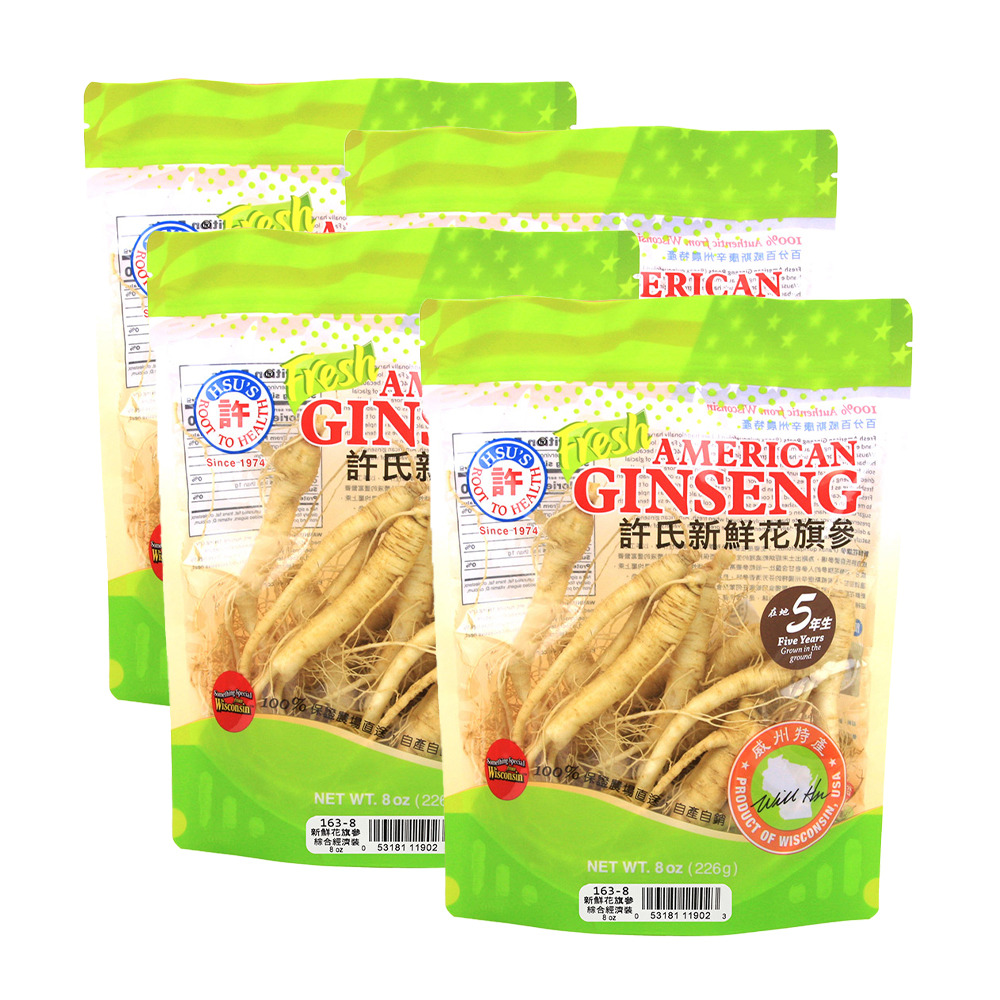 Fresh American Ginseng Ungraded Mixed 8oz 4 bagSet 4 cái