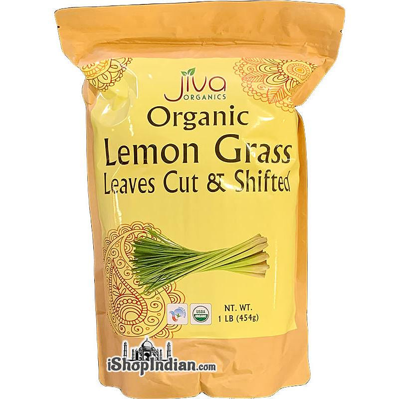 Jiva Organic Lemon Grass Leaves Cut & Shifted - 1 lb 1 ปอนด์