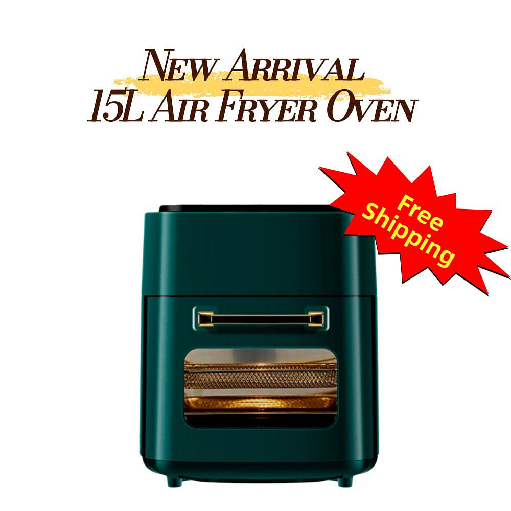 15L Digital Air Fryer Oven Large Capacity -green 1 bunch