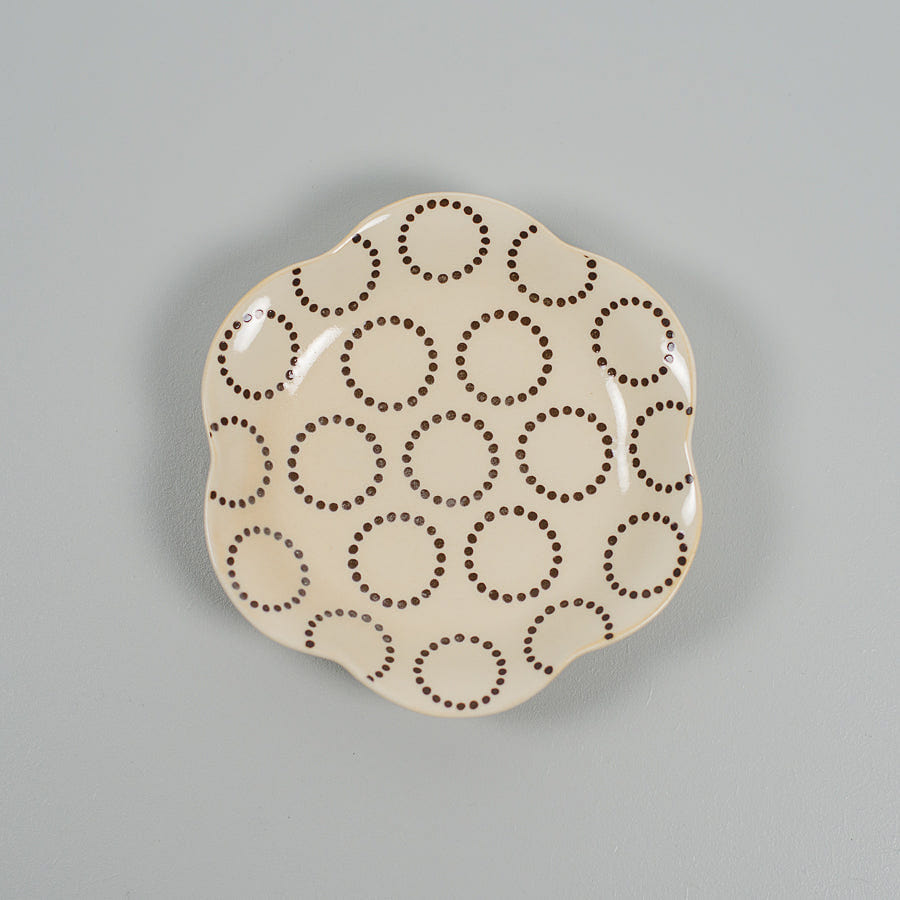 Mino Ware Mini Side Plate -CIRCLE 1 each