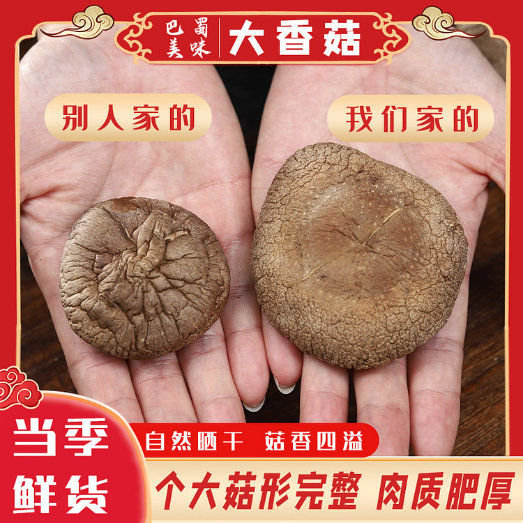 巴蜀美味大香菇干货100g*1袋