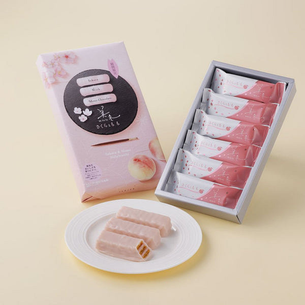 ISHIYA Sakura Peach Chocolate Cookies 6pcs