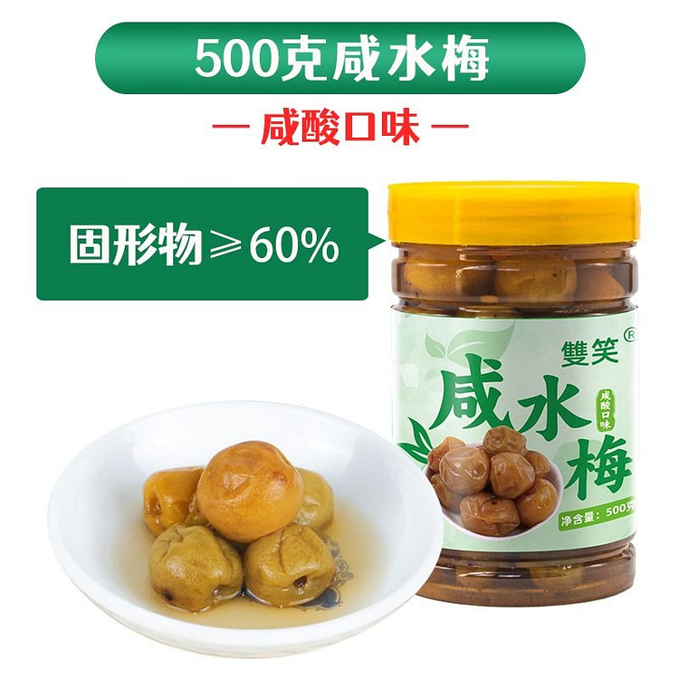 咸水梅特色盐水梅腌制酸梅果500g*1 500 克