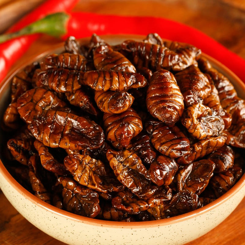 2 bags Shandong spiced silkworm pupa open bag ready to eat 240 g