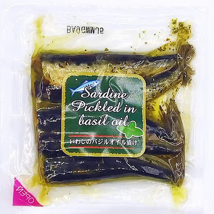 Aoyagi Foods Sardines in Basil Oil, 90g 1 each