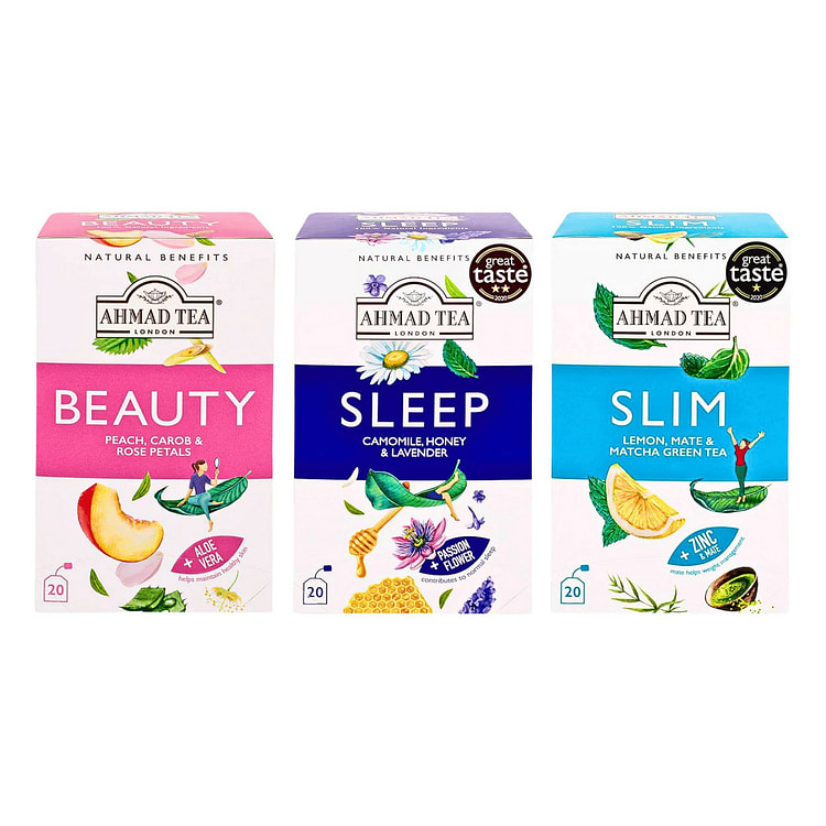 AHMAD Tea Combo - Beauty, Sleep, Slim 1 each
