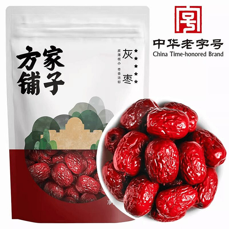 方家铺子五星新疆灰枣500g 500 克