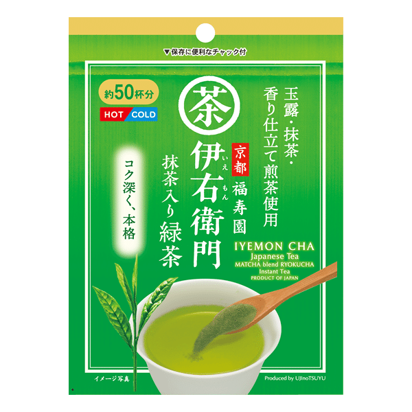 UJINOTSUYU Iyemon GreenTea w/Matcha 40 グラム
