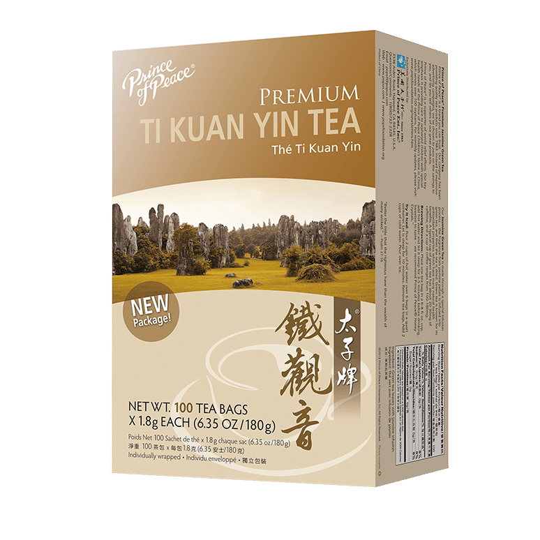 Prince of Peace Premium Ti Kuan Yin Tea, 100 tea bags 1 box