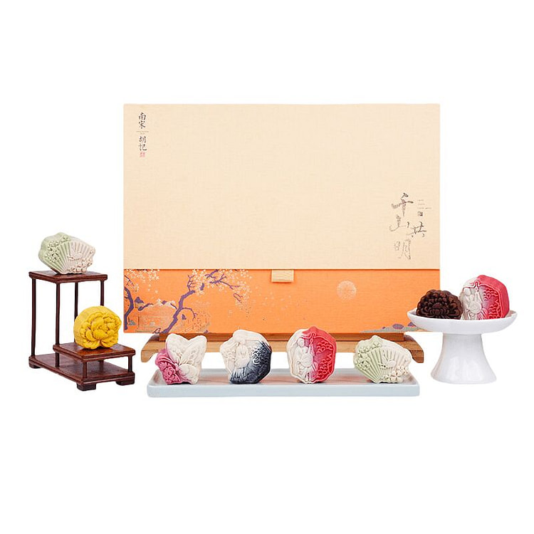 Low-Sugar Peach Mountain Skin Mooncake Gift Box 592 g