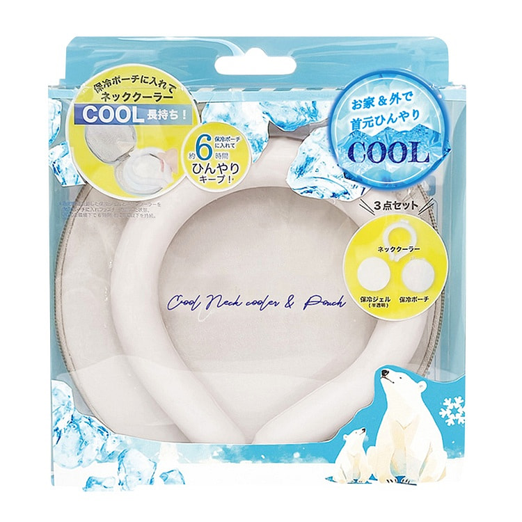 HONYARADOH Neck Cooling Pad Light Gray Set