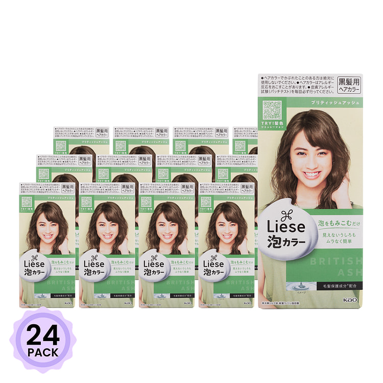 花王 Liese Prettia 泡沫染发剂(英伦灰色) 1 份*24 包