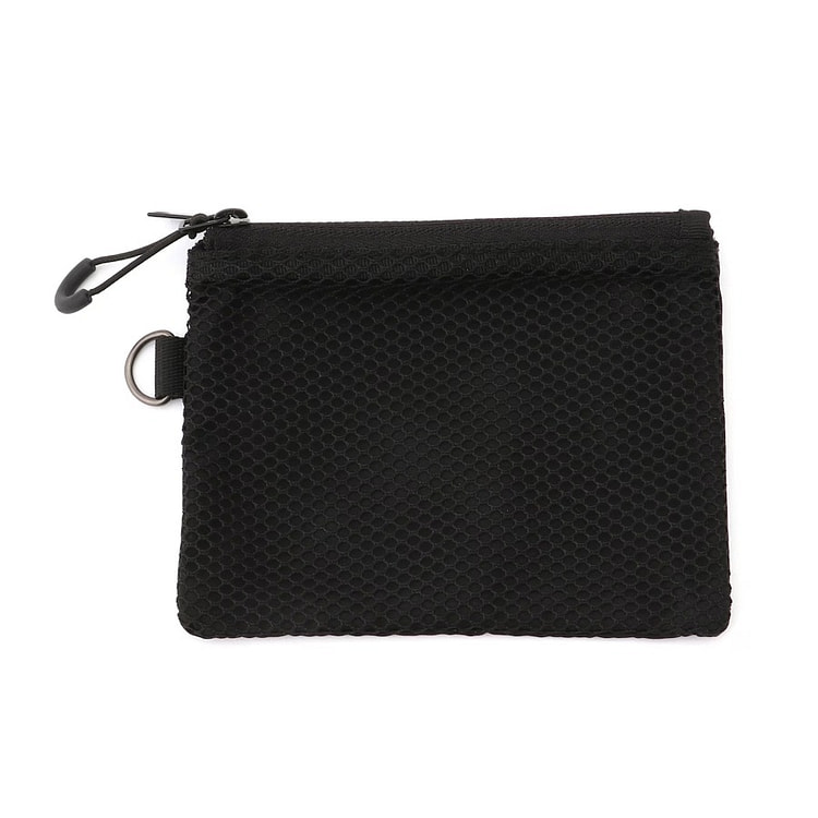 MUJI Polyester Double Zipper Case Black S