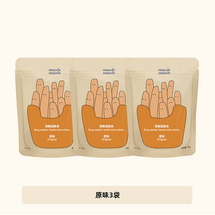 Mushbush Apricot Mushroom Crispy Strips Original Flavor Mushroom Crispy Pre