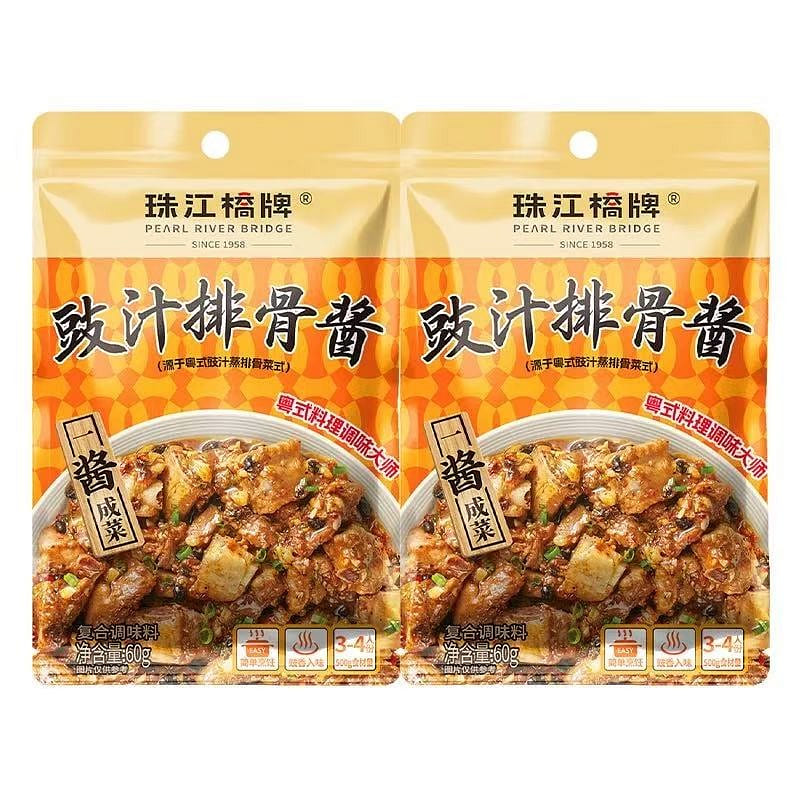 ThePearlRiveBridgeBlackBeanSauceRibSauce60g*2packs 120 g