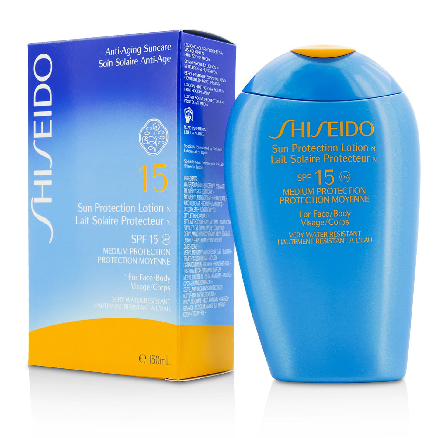 Shiseido Sun Protection Lotion N SPF 15 (For Face & Body) 12606 150 ml