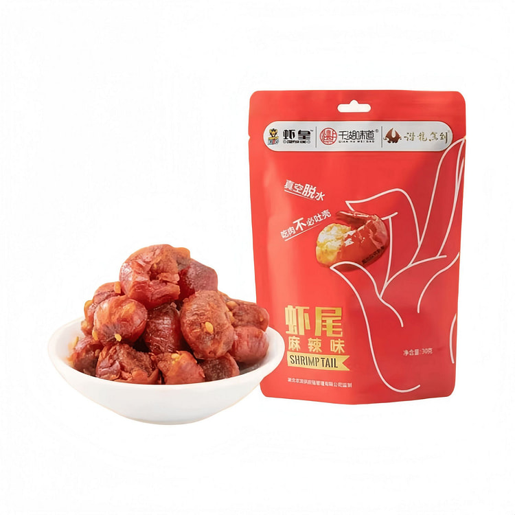 虾皇千湖味道 麻辣味虾尾30g*1袋约30个虾尾 30 克