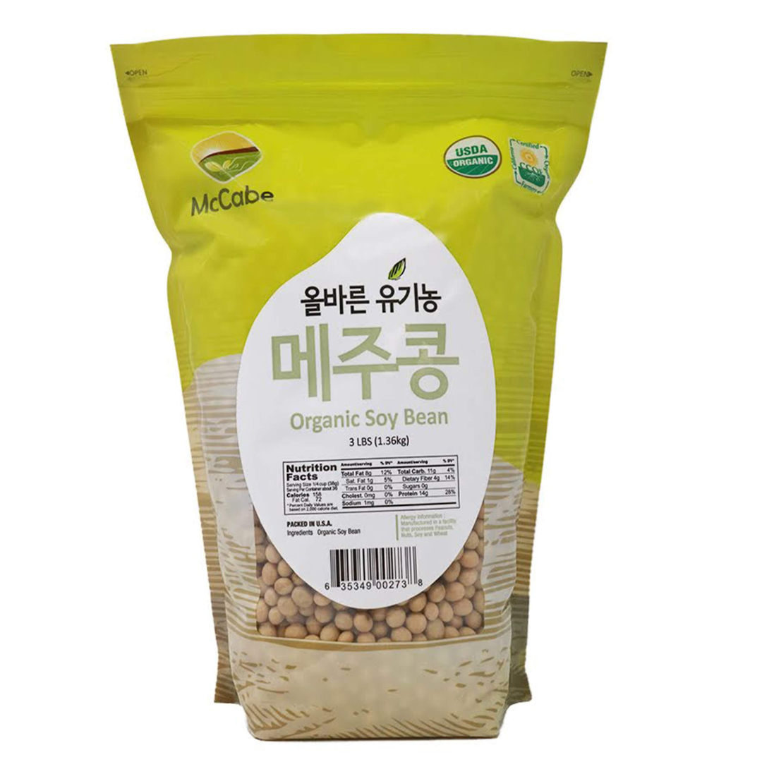 McCabe Organic Soybeans - Whole Soy Beans Dry Organic Non GMO 3 ポンド