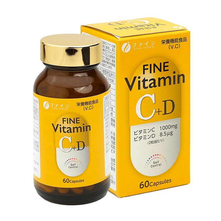 Vitamin C+D, 60 capsules 1 box