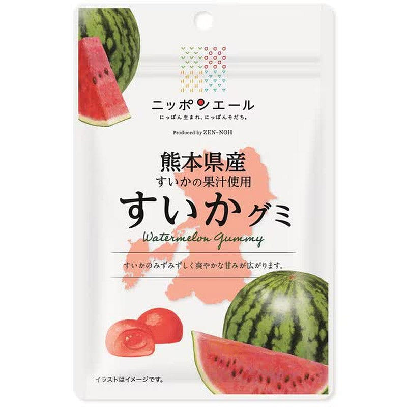 JA Zennoh Kumamoto Watermelon Gummy Candy 40g 1 each