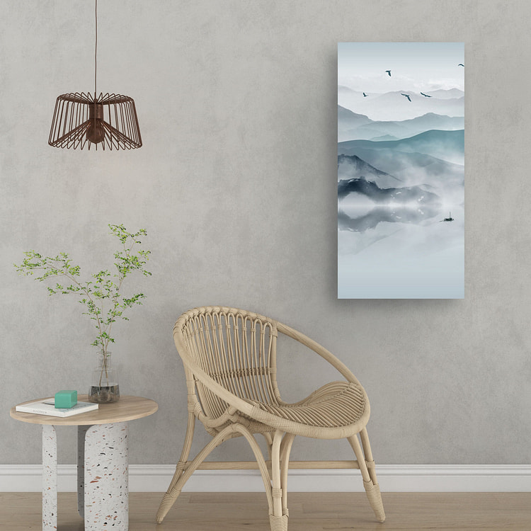 Yi Paintings 装饰画 山水间 实木内框装裱 40cm x 80cm A款