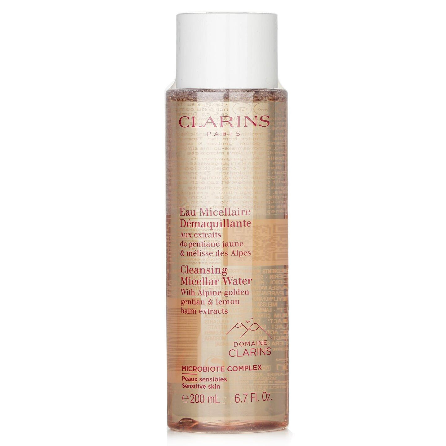 Clarins Cleansing Micellar Water with Alpine Golden Gentian & Lemon Balm Extracts – Sensitive Skin / 200ml/6.7oz 200 ml