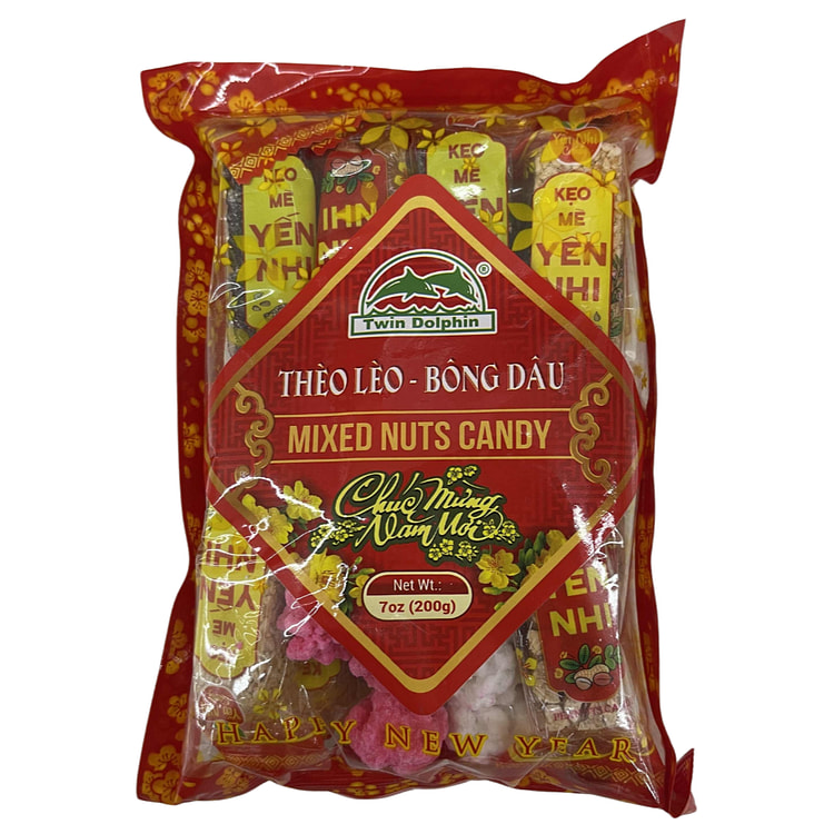 Kẹo Thèo Lèo-Bông Dâu Twin Dolphin 7oz