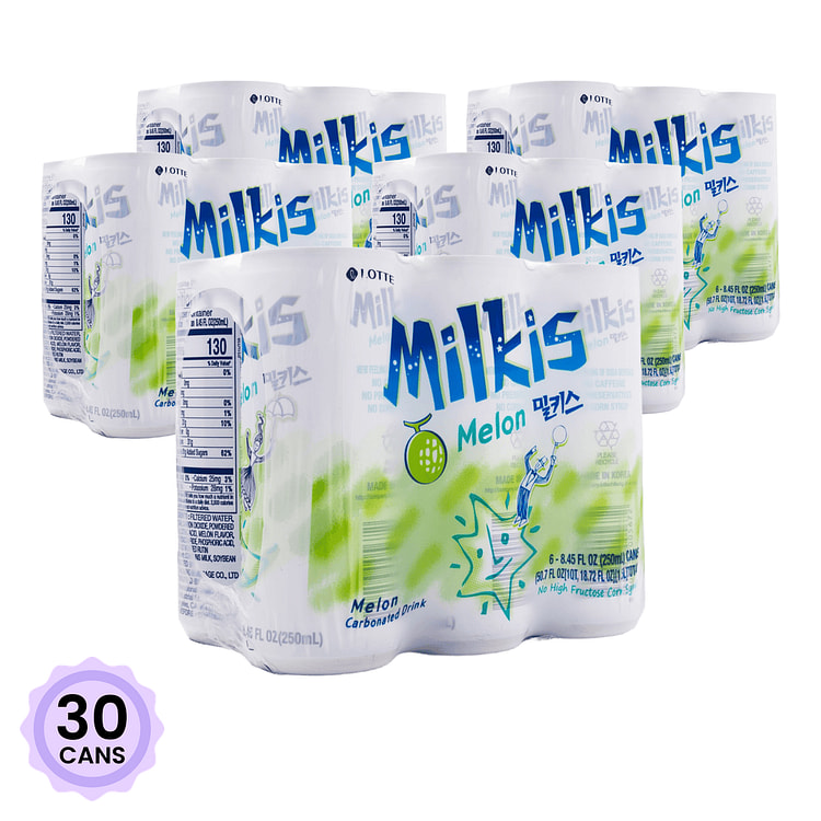 乐天 Milkis 乳酸菌碳酸饮料 蜜瓜味 250 毫升*30 罐