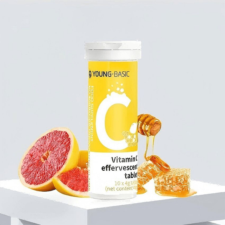 Vitamin C Effervescent Tablets Honey Pomelo Flavor 1 bottle