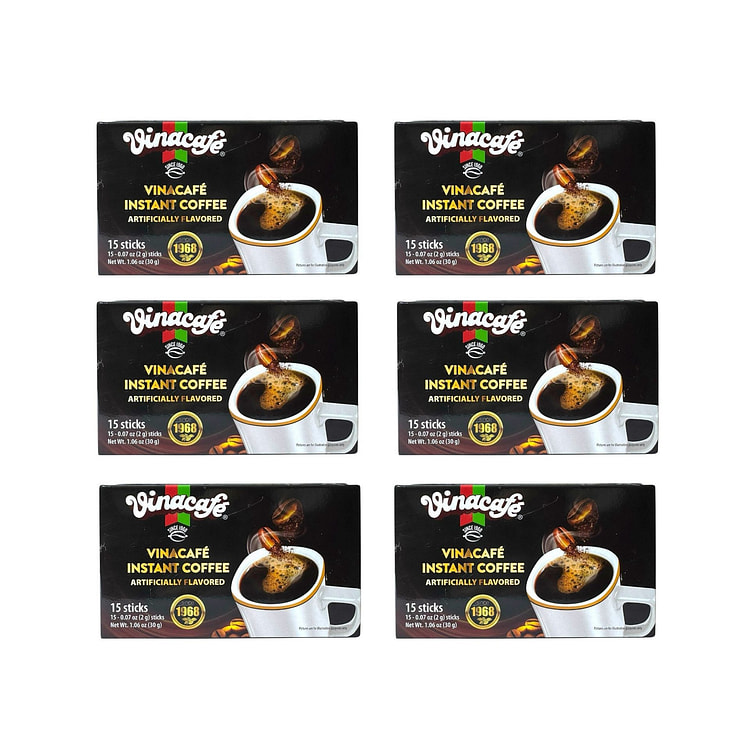 Vinacafe Instant Coffee Combo 6 Boxes 90 count