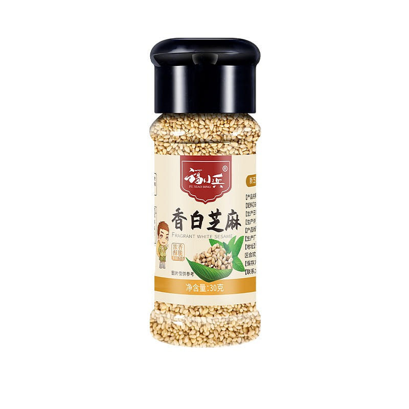 Fuxiaobing Roasted White Sesame 30g Shaker 2 bottle