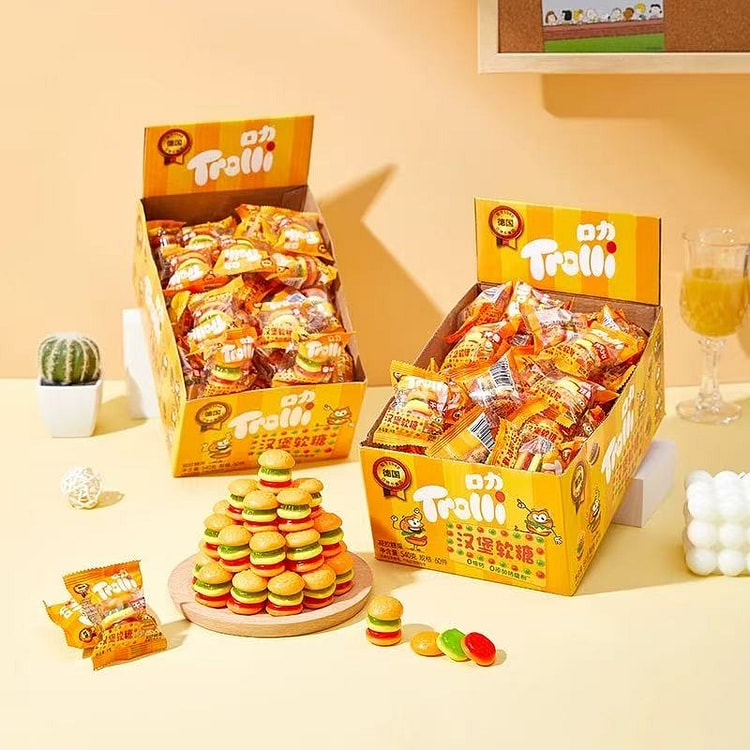 口力Trolli汉堡造型软糖水果味糖果孩子爱吃橡皮 540 克