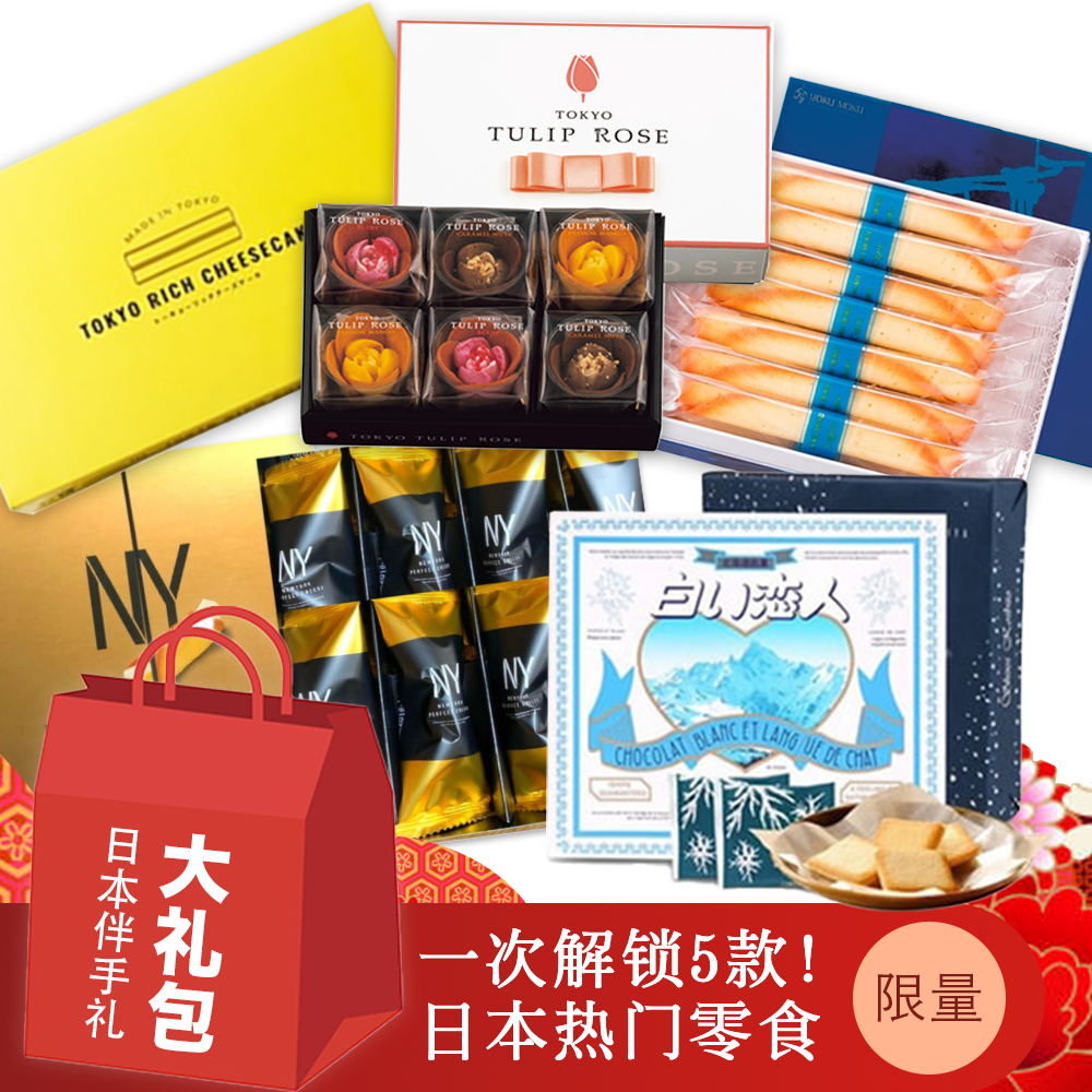 日本直送」東京駅限定 話題のお土産詰み合わせ5点セット(白い恋人